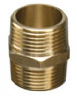 Picture of BF280 brass hexagonal nipple 1/4"