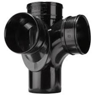 Picture of 110MM 92.5 Triple Socket Corner Branch Black