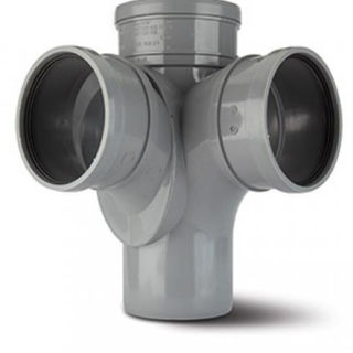 Picture of 110MM 92.5 Triple Socket Corner Branch Solvent Grey