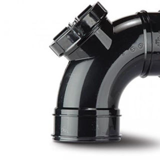 Picture of 110mm 92.5° Double Socket Access Bend Black