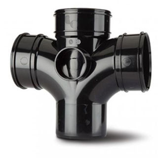 Picture of 110mm 92.5° Double Tee Black