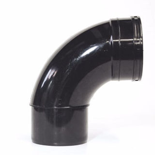 Picture of 110mm 92.5° Single Socket Bend Black