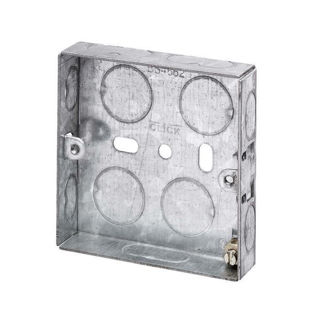 Picture of Elec Galvanised metal box - single 25mm