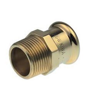 Picture of Pegler Xpress S3 straight M.I. connector 22mm x 3/4" Copper